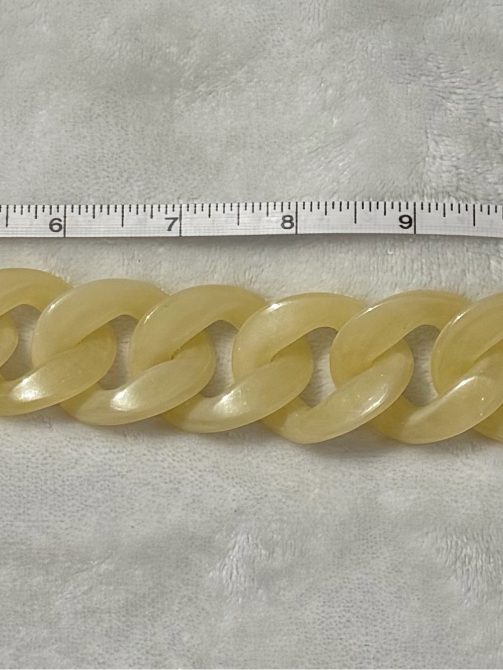 Yellow Marble Resin Chain Purse Charm